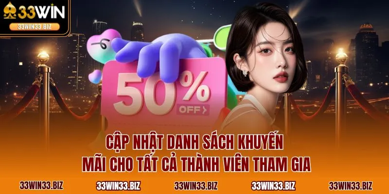 Cập nhật danh sách khuyến mãi cho tất cả thành viên tham gia