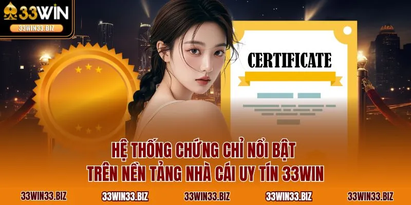 Hệ thống chứng chỉ nổi bật trên nền tảng nhà cái uy tín 33WIN